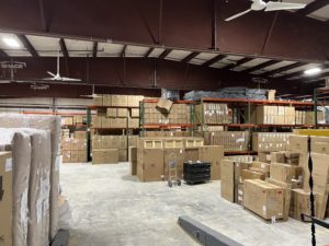 Image of storage space in new Model55 Warehouse