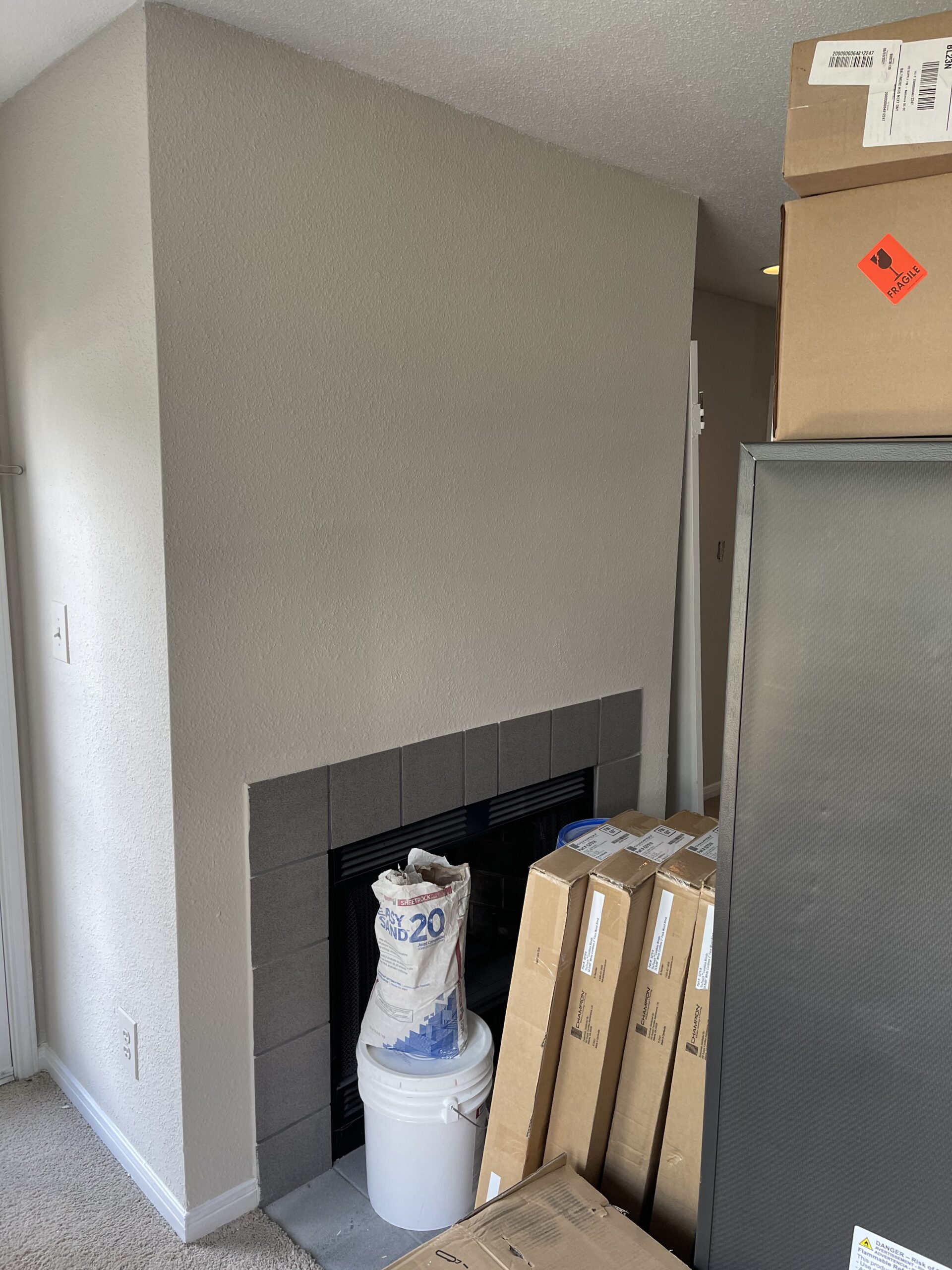 Image of design pieces ready to be installed in Herndon apartment