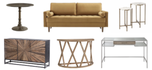 Image of items from commercial interior design stocking catalog