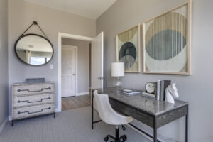 Image of desk area in bedroom at Westchester Model Apartment Assembly