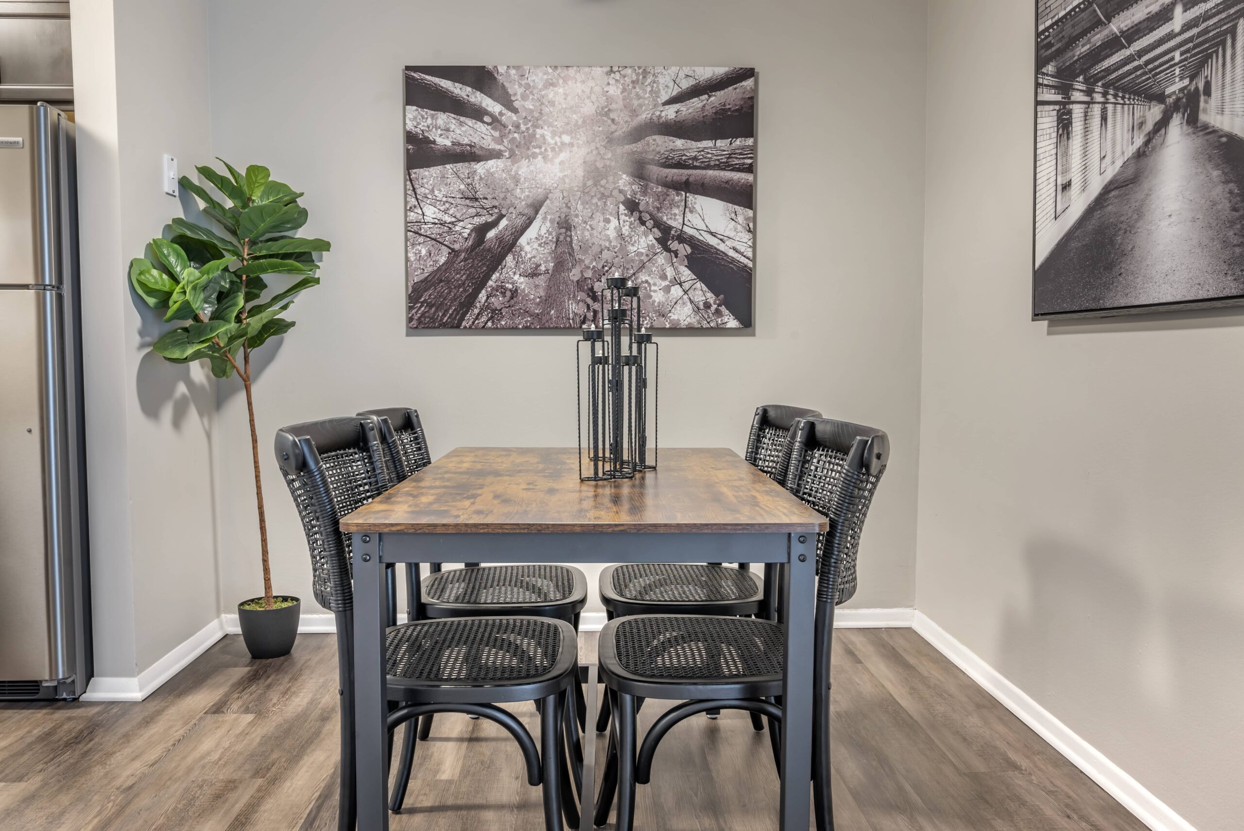 Image of dining room details from Model55 apartment design