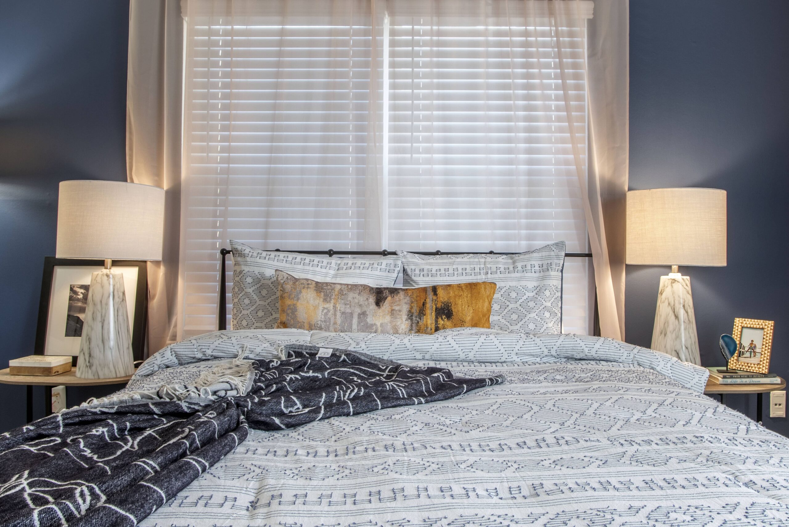 Image of bedding detail at Assembly Manassas Apartment Design Feature
