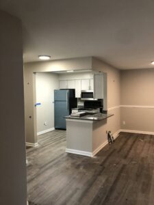Image of kitchen pre assembly and Manassas Apartment Design Feature