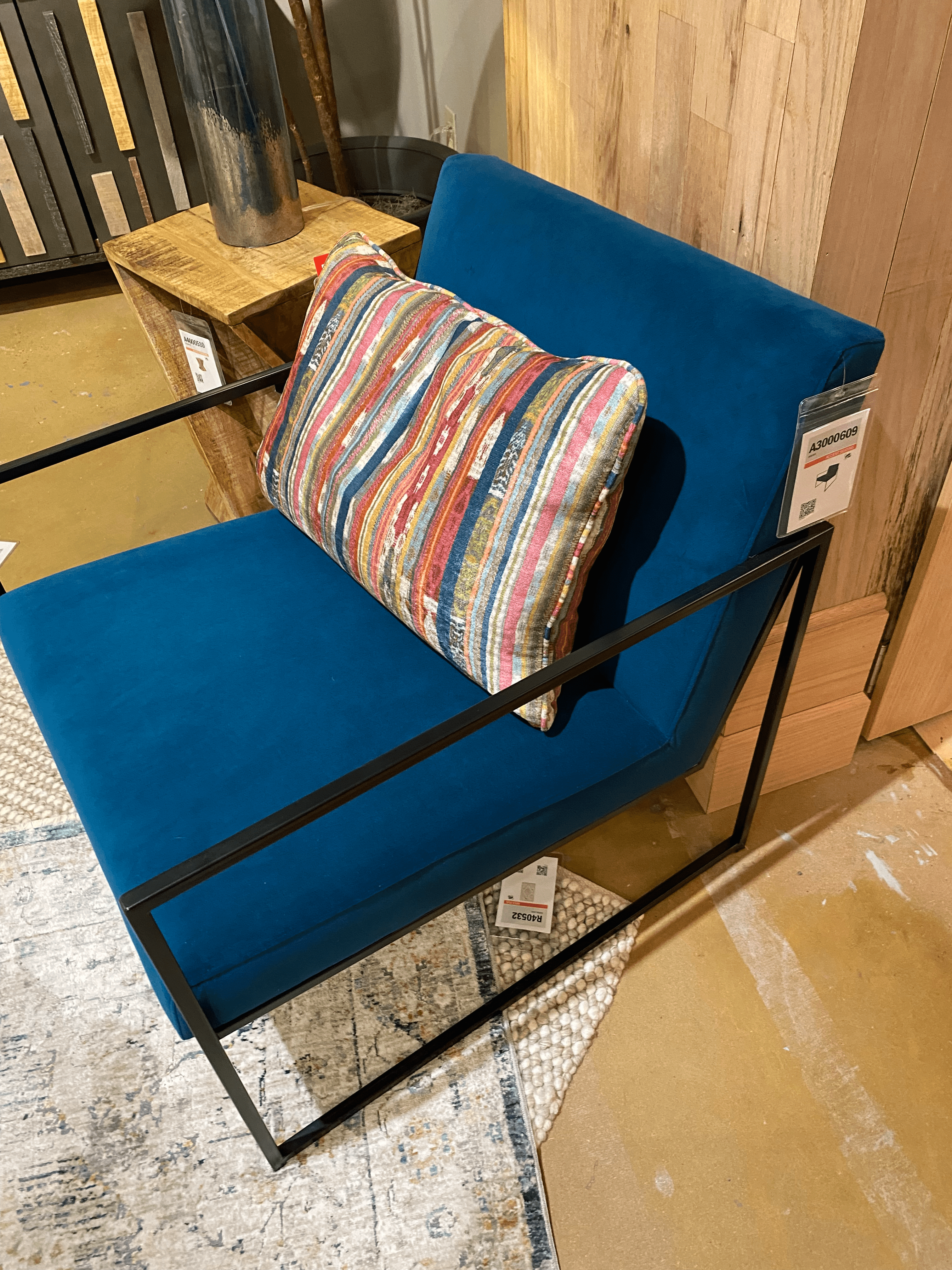 Image of textured upholstery accent chair from High Point Market