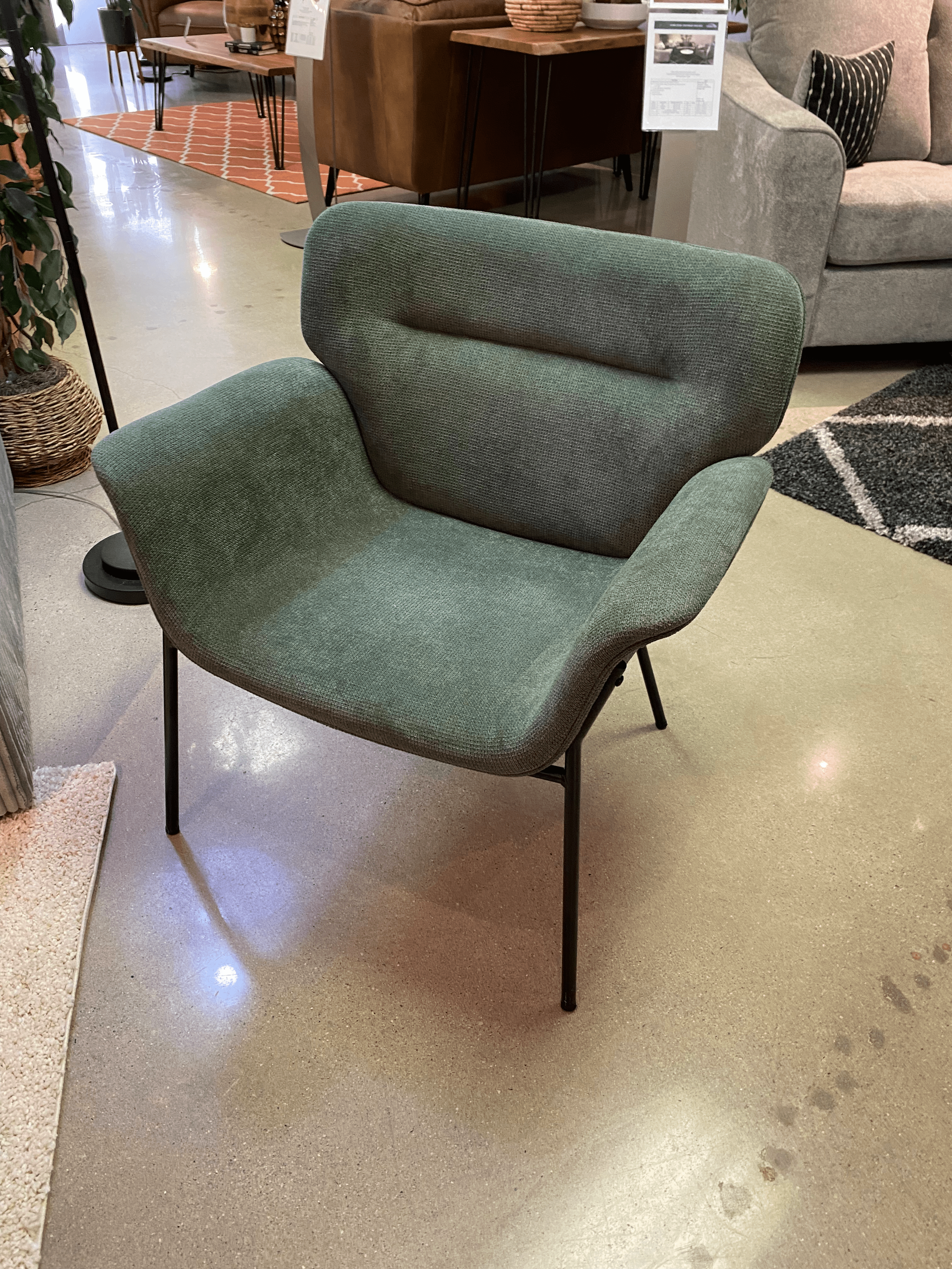 Image of textured upholstery accent chair from High Point Market