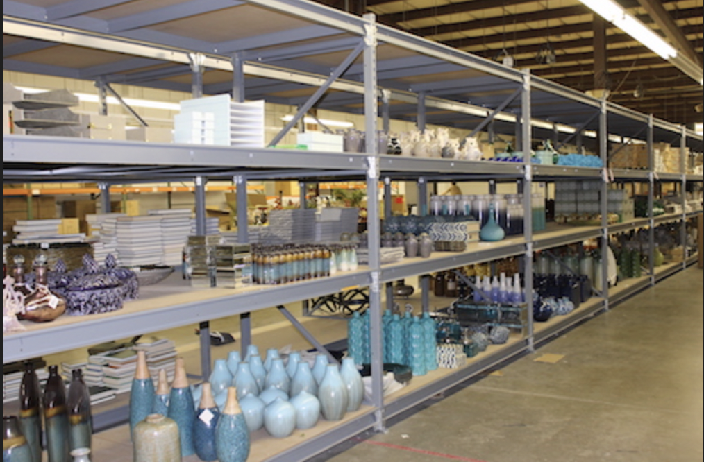 Image of Model55 staging inventory at warehouse 