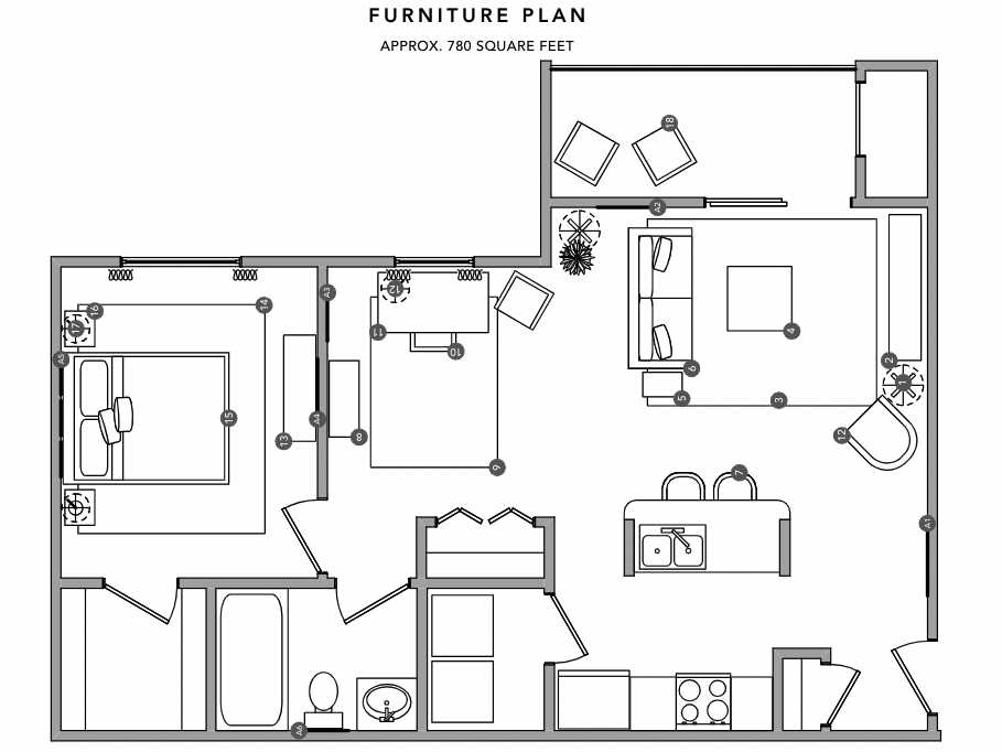 Image of floor plan layout for the design feature Assembly Germantown