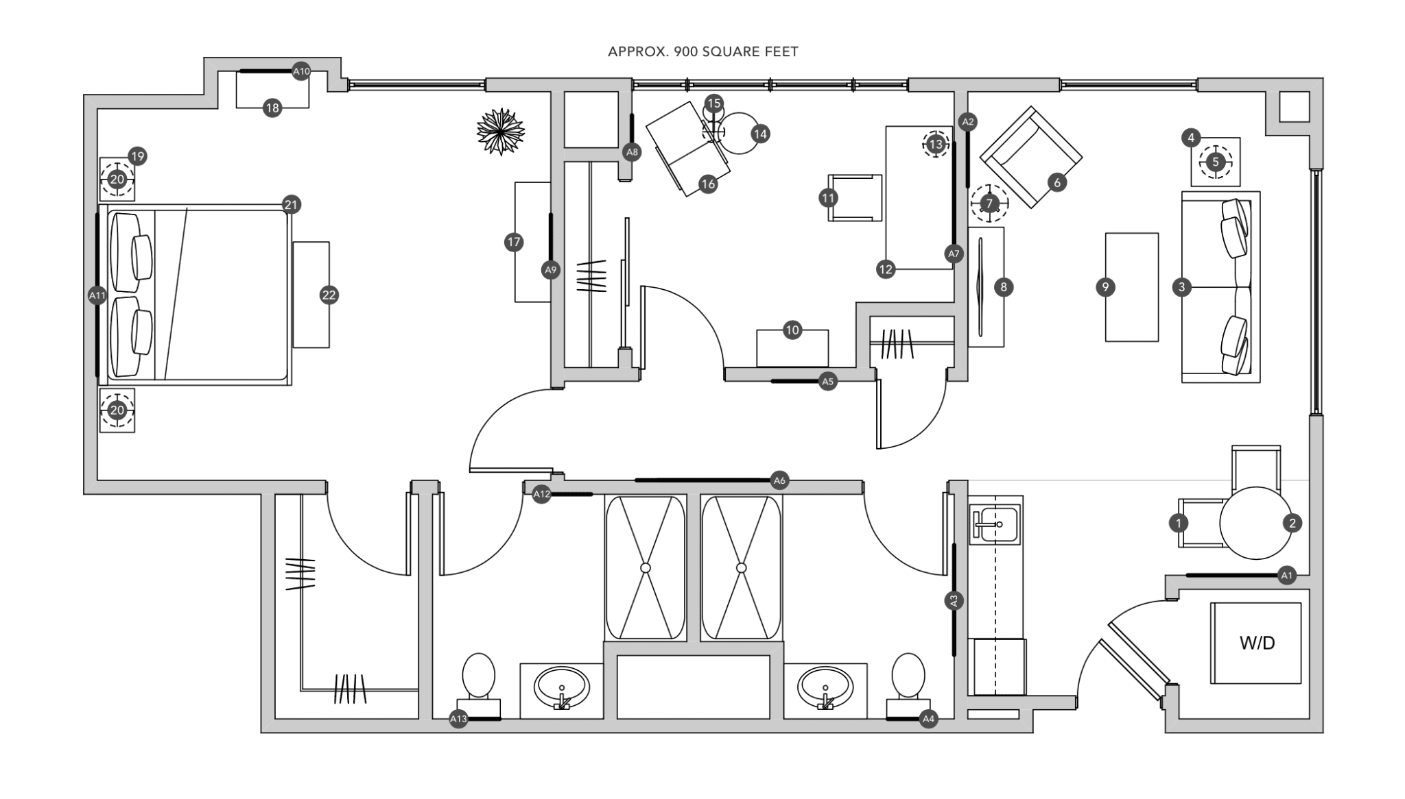 Floor plan for Model55 Assembly Design Feature