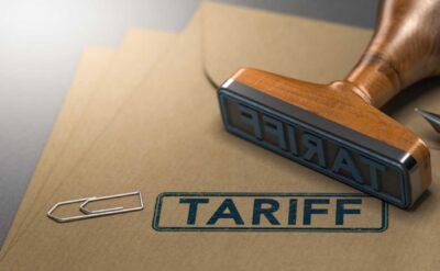 tariff stamp on folder